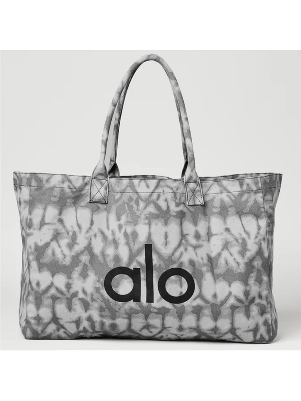 ALO Yoga Gray Tie-Dye Canvas Tote
